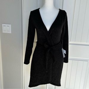 MAX + ASH  wrap dress with slit